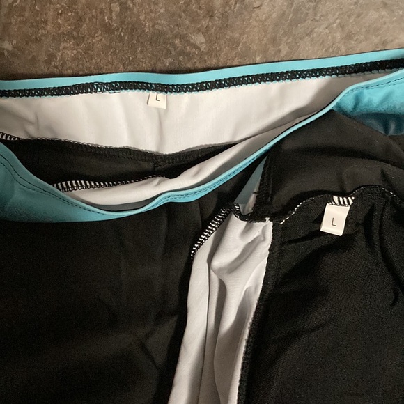 NWT - Ladies Bathing Suit (L) Black/Aqua Blue - Picture 8 of 10